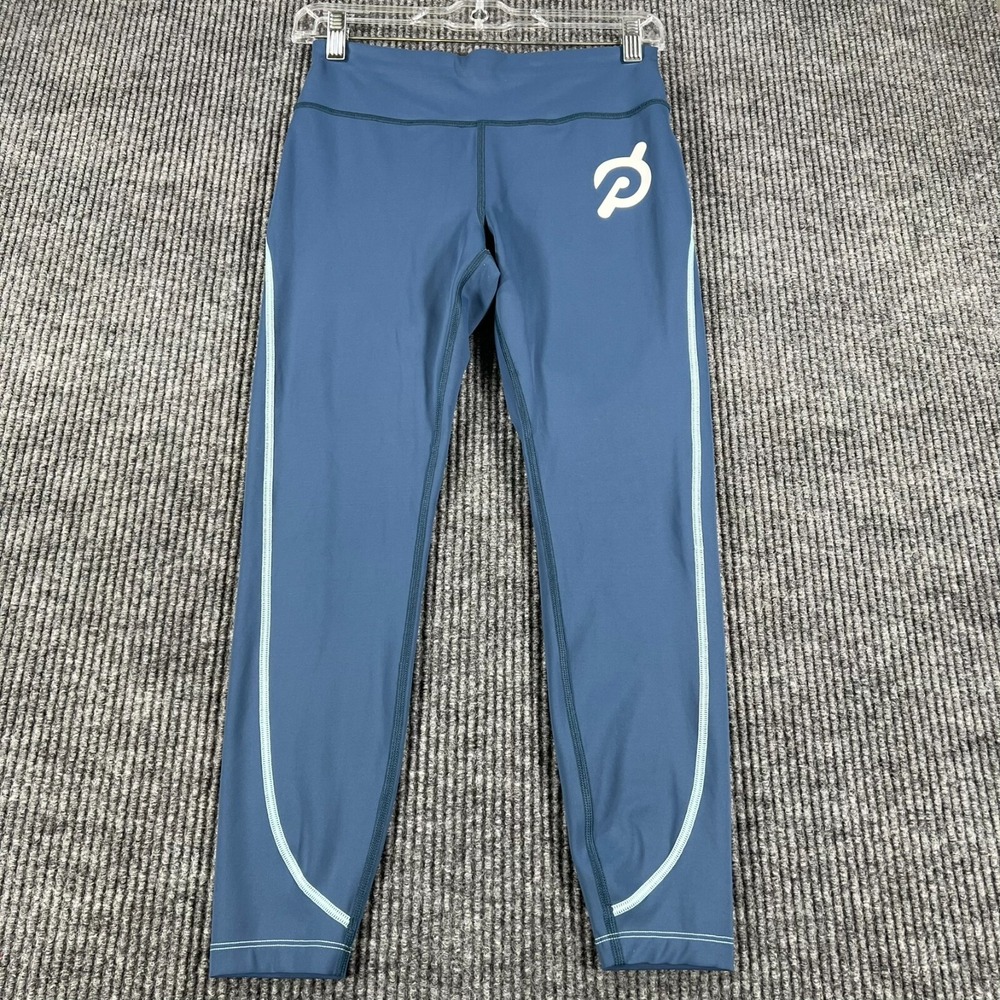 Peloton Leggings Womens Medium Blue Workout Active Spin Cycling Bike Gym Run